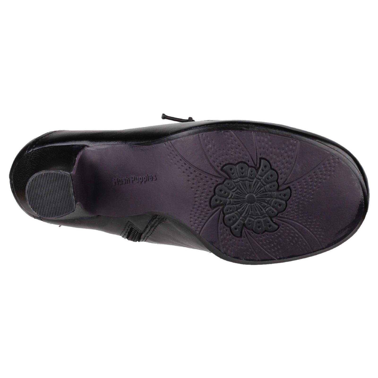 Damen Hush Puppies Schwarz Vivianna Schn rstiefeletten mit Absatz