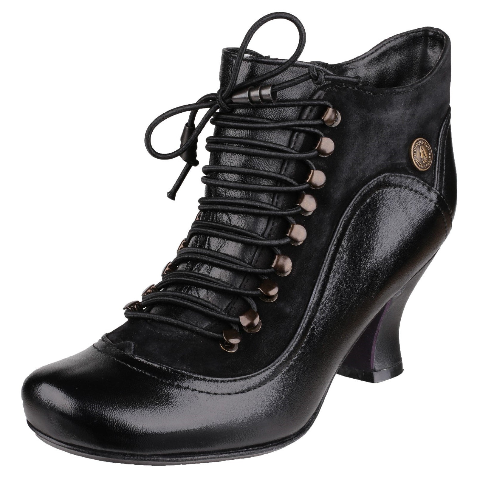 Damen Hush Puppies Schwarz Vivianna Schnürstiefeletten mit Absatz